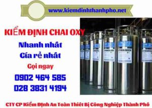 Hình ảnh kiểm định Chai Oxy