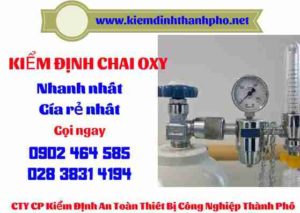 Hình ảnh kiểm định Chai Oxy