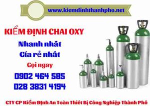 Hình ảnh kiểm định Chai Oxy