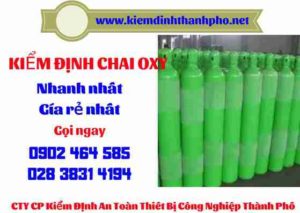 Hình ảnh kiểm định Chai Oxy