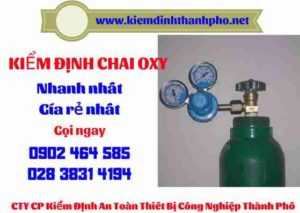 Hình ảnh kiểm định Chai Oxy