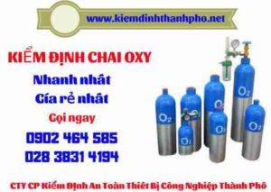 Hình ảnh kiểm định Chai Oxy