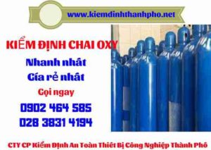 Hình ảnh kiểm định Chai Oxy