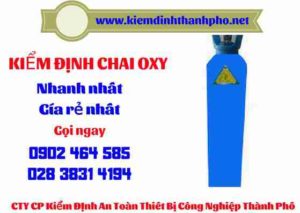 Hình ảnh kiểm định Chai Oxy