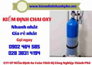 Hình ảnh kiểm định Chai Oxy