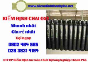 Hình ảnh kiểm định Chai Oxy