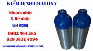 Hình ảnh kiểm định Chai Oxy