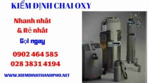 Hình ảnh kiểm định Chai Oxy