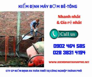 Hình ảnh kiểm định máy bơm bê tông