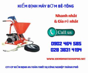 Hình ảnh kiểm định máy bơm bê tông