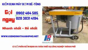 Hình ảnh kiểm định máy bơm bê tông