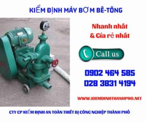 Hình ảnh kiểm định máy bơm bê tông