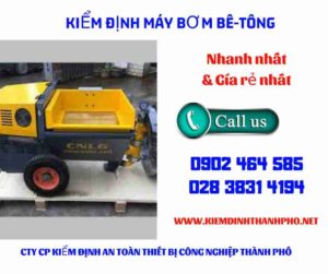 Hình ảnh kiểm định máy bơm bê tông