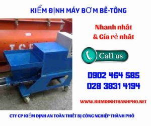 Hình ảnh kiểm định máy bơm bê tông