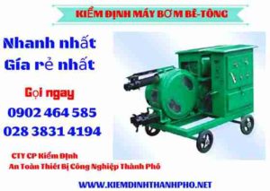 Hình ảnh kiểm định máy bơm bê tông