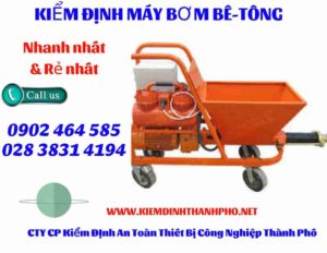 Hình ảnh kiểm định máy bơm bê tông