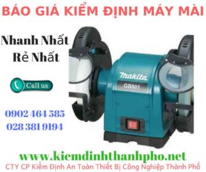 Hình ảnh kiểm định máy mài