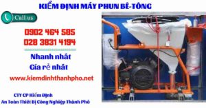 Hình ảnh kiểm định máy phun bê tông