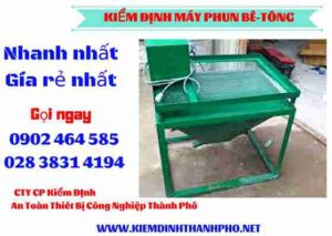 Hình ảnh kiểm định máy phun bê tông