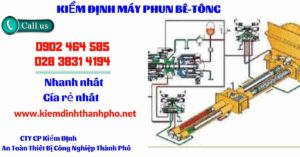 Hình ảnh kiểm định máy phun bê tông