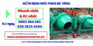 Hình ảnh kiểm định máy phun bê tông