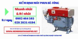 Hình ảnh kiểm định máy phun bê tông