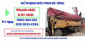 Hình ảnh kiểm định máy phun bê tông