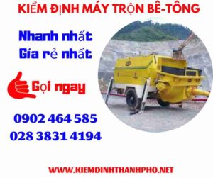 Hình ảnh kiểm định máy trộn bê tông