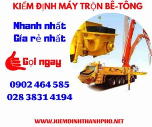 Hình ảnh kiểm định máy trộn bê tông