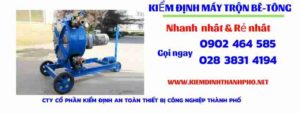 Hình ảnh kiểm định máy trộn bê tông