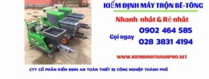 Hình ảnh kiểm định máy trộn bê tông