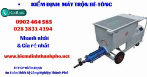 Hình ảnh kiểm định máy trộn bê tông