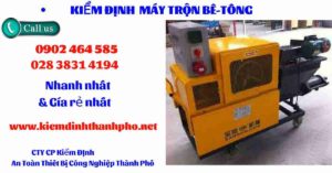 Hình ảnh kiểm định máy trộn bê tông