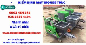 Hình ảnh kiểm định máy trộn bê tông