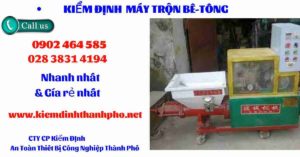 Hình ảnh kiểm định máy trộn bê tông