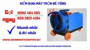 Hình ảnh kiểm định máy trộn bê tông