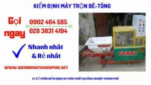 Hình ảnh kiểm định máy trộn bê tông