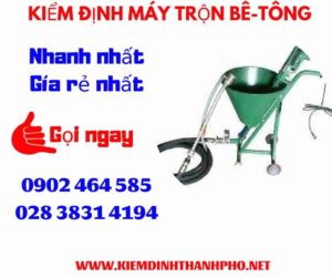 Hình ảnh kiểm định máy trộn bê tông