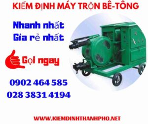 Hình ảnh kiểm định máy trộn bê tông