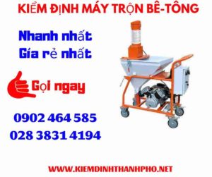 Hình ảnh kiểm định máy trộn bê tông