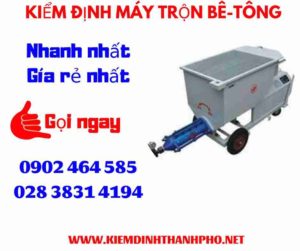 Hình ảnh kiểm định máy trộn bê tông