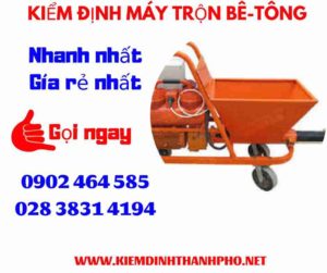 Hình ảnh kiểm định máy trộn bê tông