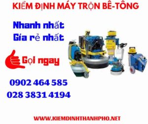 Hình ảnh kiểm định máy trộn bê tông