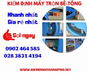 Hình ảnh kiểm định máy trộn bê tông