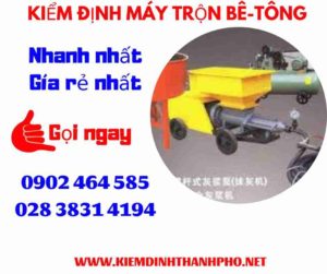 Hình ảnh kiểm định máy trộn bê tông