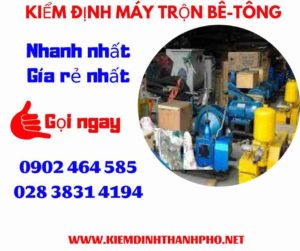 Hình ảnh kiểm định máy trộn bê tông