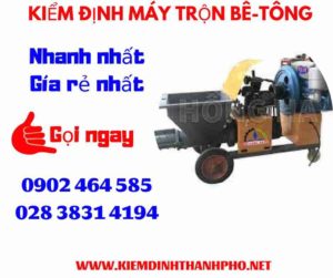 Hình ảnh kiểm định máy trộn bê tông