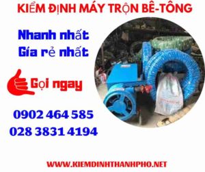 Hình ảnh kiểm định máy trộn bê tông