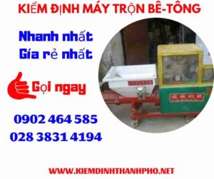 Hình ảnh kiểm định máy trộn bê tông