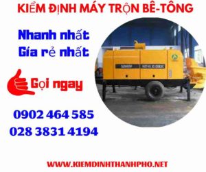 Hình ảnh kiểm định máy trộn bê tông